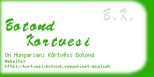 botond kortvesi business card