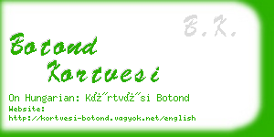 botond kortvesi business card